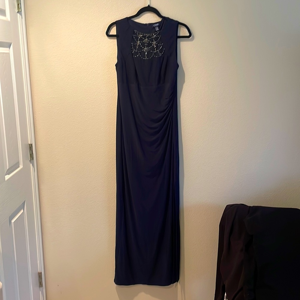Chaps size 12 formal dress, navy blue
